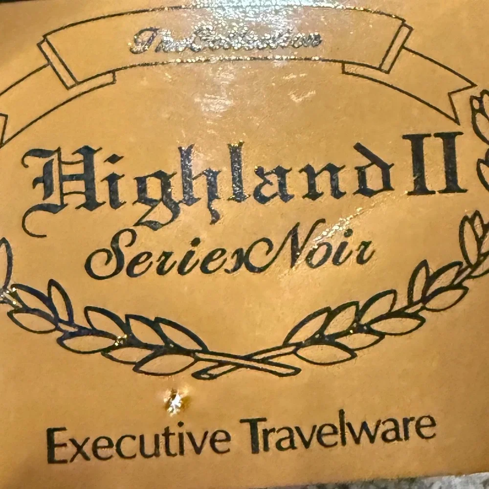 HIGHLAND II Series Noir Executive Travelware Black Faux Leather Duffel Bag